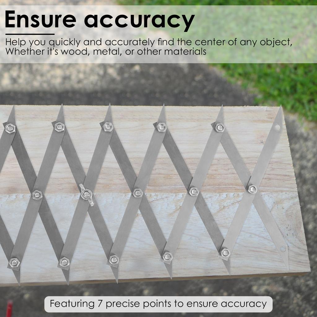7/12 Punkt Zentrumsfinder Edelstahl Mittelpunkt Findewerkzeug Äquidistantes Messen Anreißwerkzeug für Schweißen DIY Projekte