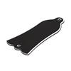 2 Holes Bell-Shaped Pvc Truss Rod Cover Plate Scroll Plate For Guitar Black