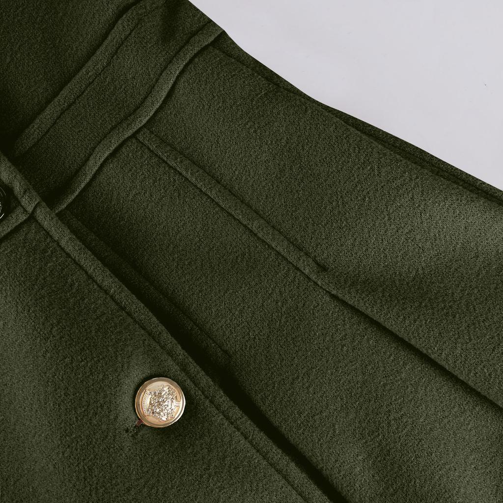 Women's Solid Color Thick Long Sleeve Fashion Coat Jacket