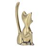 Zinc Alloy Cat Ring Holder Solid Brass Cat Statue Jewelry Towers Ring Organizer  Shelf Decor