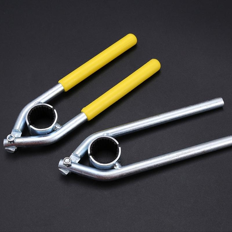 Sink Faucet Aerator Wrench Tool Carbon Steel Hand Tool with Toothed Head and Long Handle for Home Care and Cleaning Use