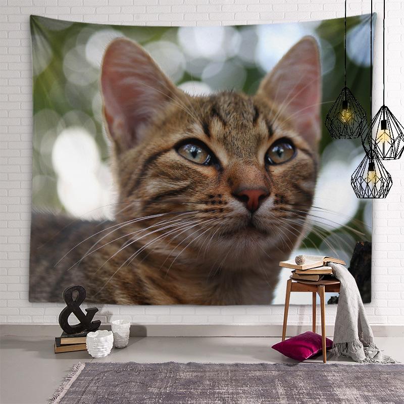 Kawaii Cat Tapestry Animal Wall Art Decoration Tapestry Cute Children's Room Living Room Bedroom Dormitory Room Home Decoration