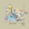 Electric Double Track Dinosaur Car Slide Climbing Stairs Adventure Dinosaur Railcar Music Educational Toys for Children Gift