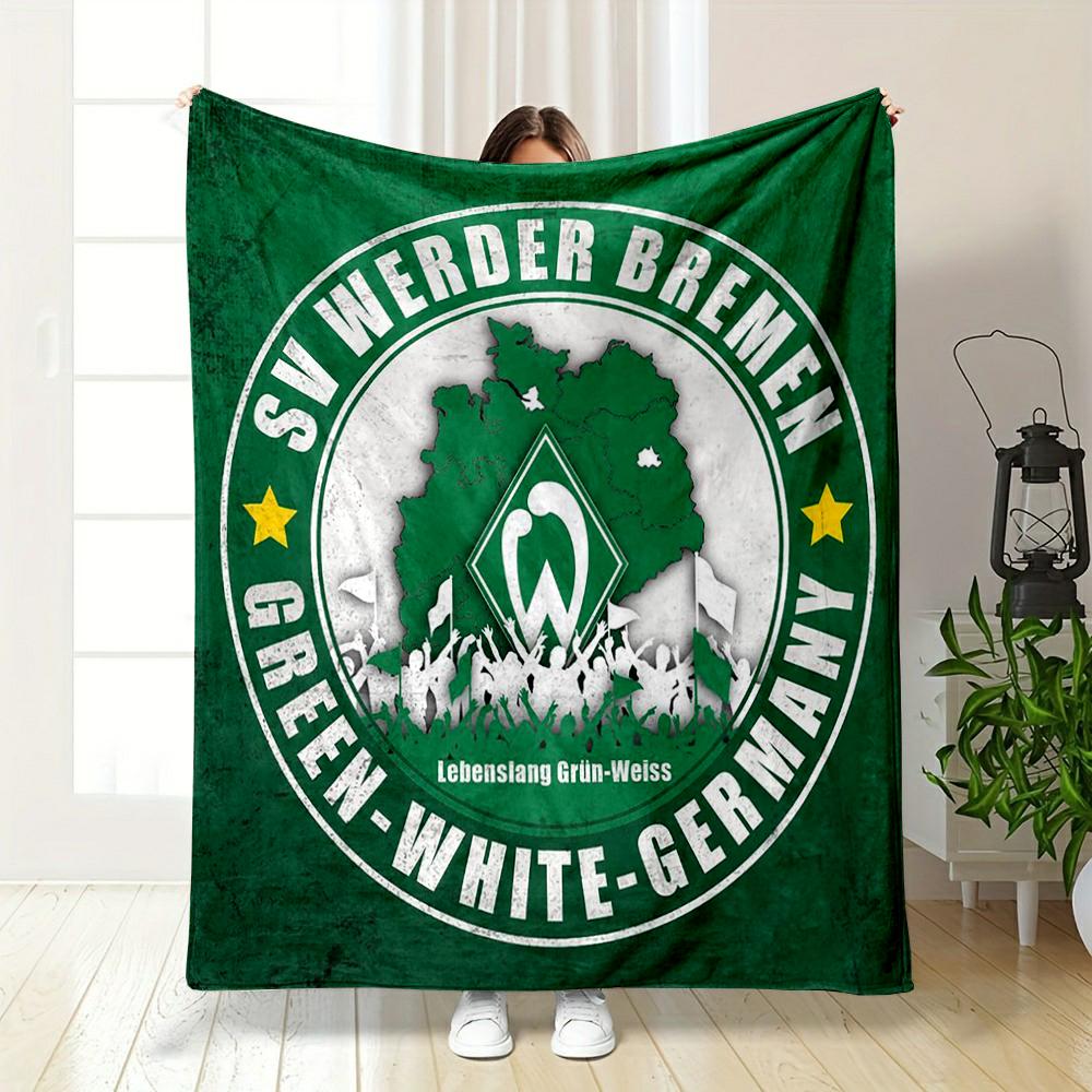 Werder Bremen Green Designed Flannel blanket for bedroom, living room, sofa, and nap