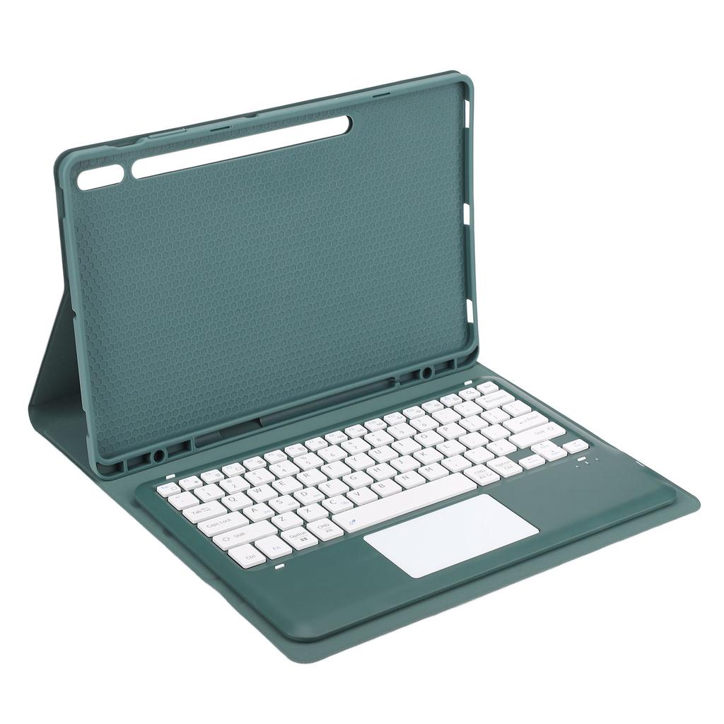 12.4in Tablet Keyboard Case with Detachable Wireless Bluetooth Keyboard for Galaxy Tab S8+ 2022 S7