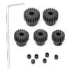 48-Pitch Metal Pinion Gear Set for ECX 2WD 110 Scale RC Hobby Cars, M3 Threads, 17T18T19T20T21T, High-Hardness Pinion Motor Gears for 110 Scale RC