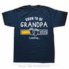 Funny Soon To Be Grandpa 2025 Loading Promoted To Grandpa 2025 Cotton Tshirts Unisex Casual Tshirt Loose Streetwear T Shirt