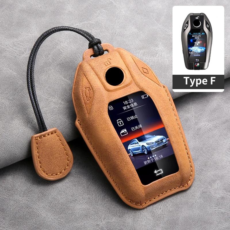 Car Key Cover for Bmw X3 G01 G31 X5 G05 X4 G02 G30 G32 I8 X7 M5X F20 Leather Car Key Case Cover