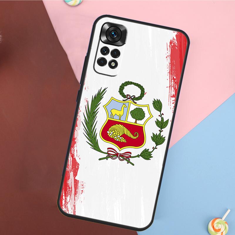 Peru Flag Case For Xiaomi Redmi Note 10 11 Pro 9 8 12 Pro Note 9S 8T 10S 11S 10C 12C 9C 9T 10A Funda