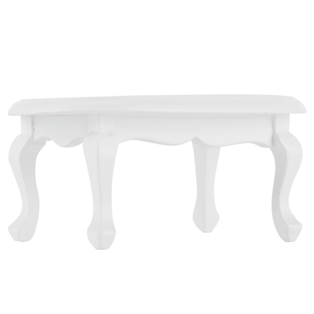 Mini Coffee Table 1:12 Teatable Miniature Furniture Model Dollhouse Decorations Accessories White