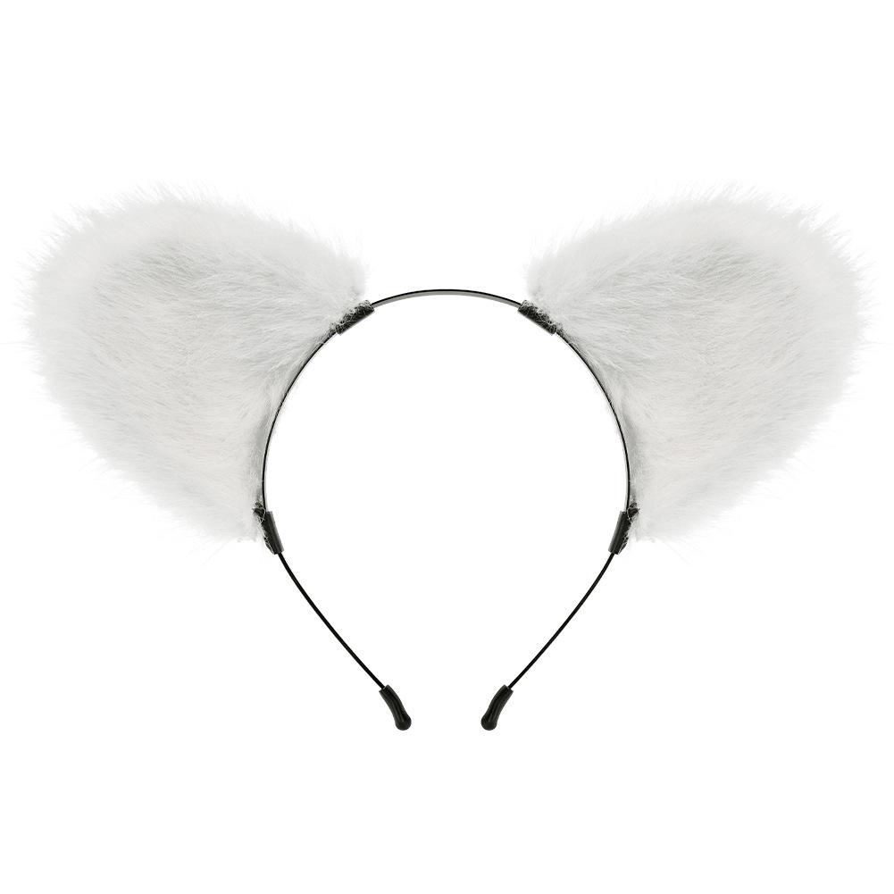 Original bear ear headband, realistic animal ear design cos Multicolored panda ear plush hair accessories