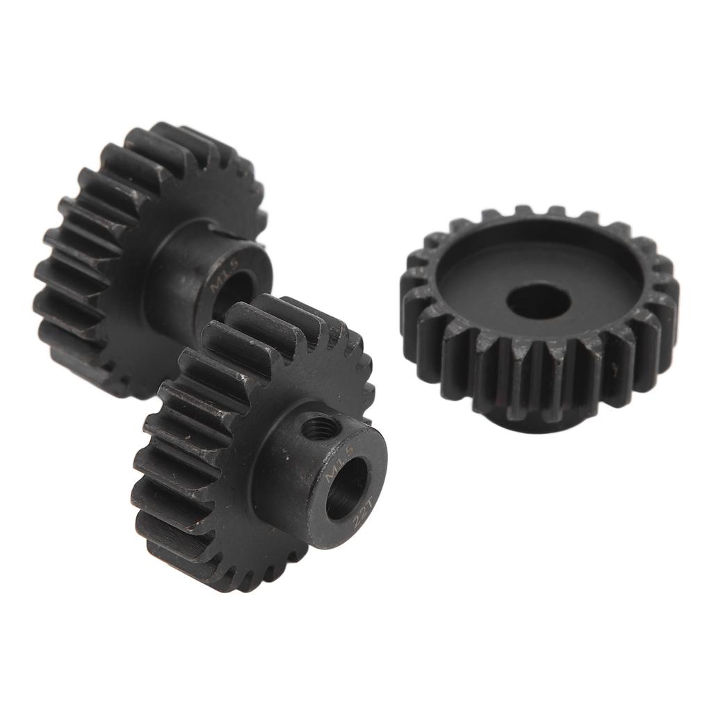 3pcs Steel M1.5 Pinion Gear Set 8mm Motor Pinion Gear with M5 Set Screw for 15 18 110 RC Car 22T