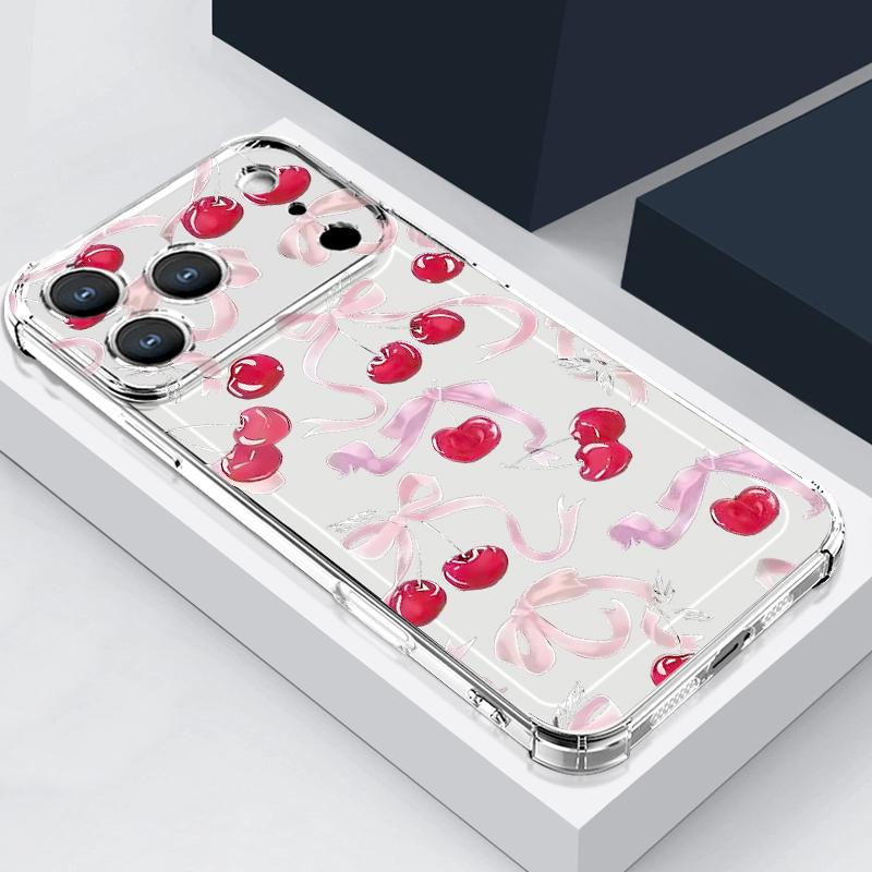 Cartoon Bear Pattern Phone Case For iPhone 17e 17 16 15 Pro Max 14 13 Pro 16 Shockproof Clear Soft Card Slot Pocket Back Cover