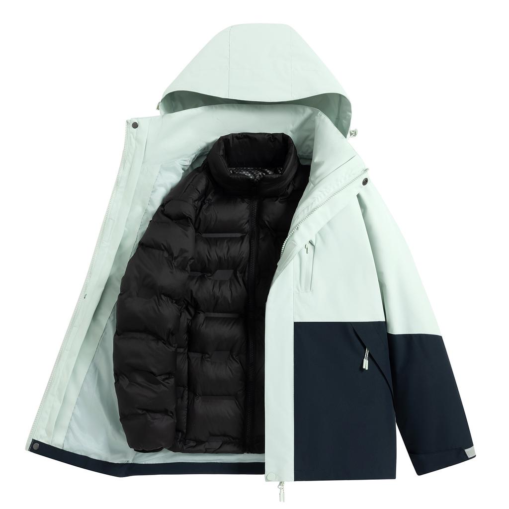 The latest popular down liner jacket autumn and winter men's and women's detachable ski clothing outdoor windproof jacket 90 down
