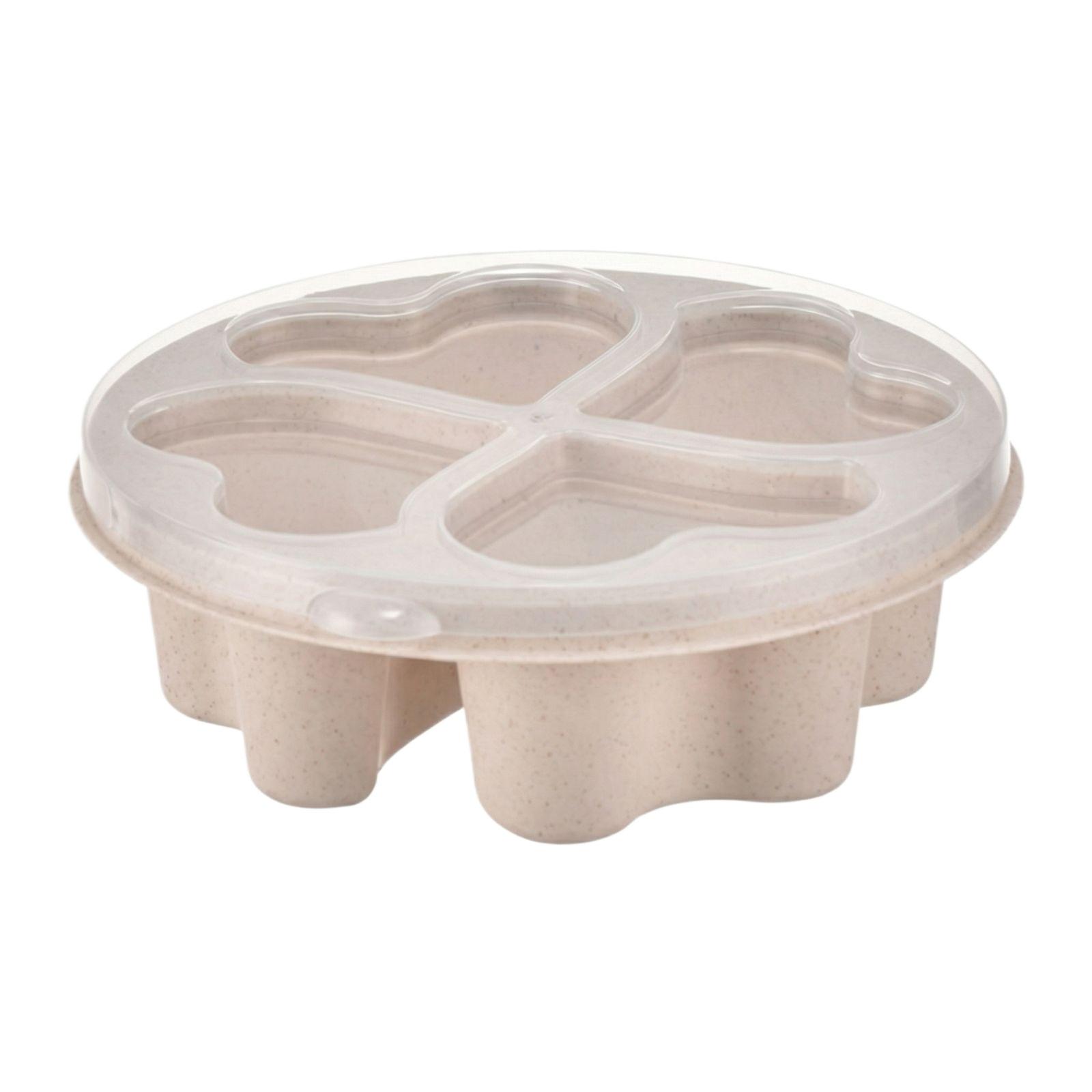 

Love Grids Box, Snack Box, Transparent Lid, Snack Tray, Dried Fruit Box, Tea And Snack Box One Size бежевый