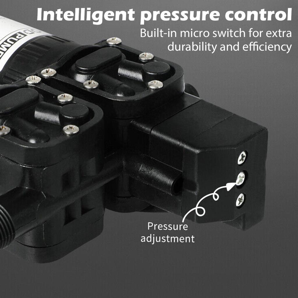 DC 12V 100W 160PSI 7.5L/Min Electric Double Water Pump Diaphragm Automatic Flow Switch High Pressure Water Sprayer Agricultural