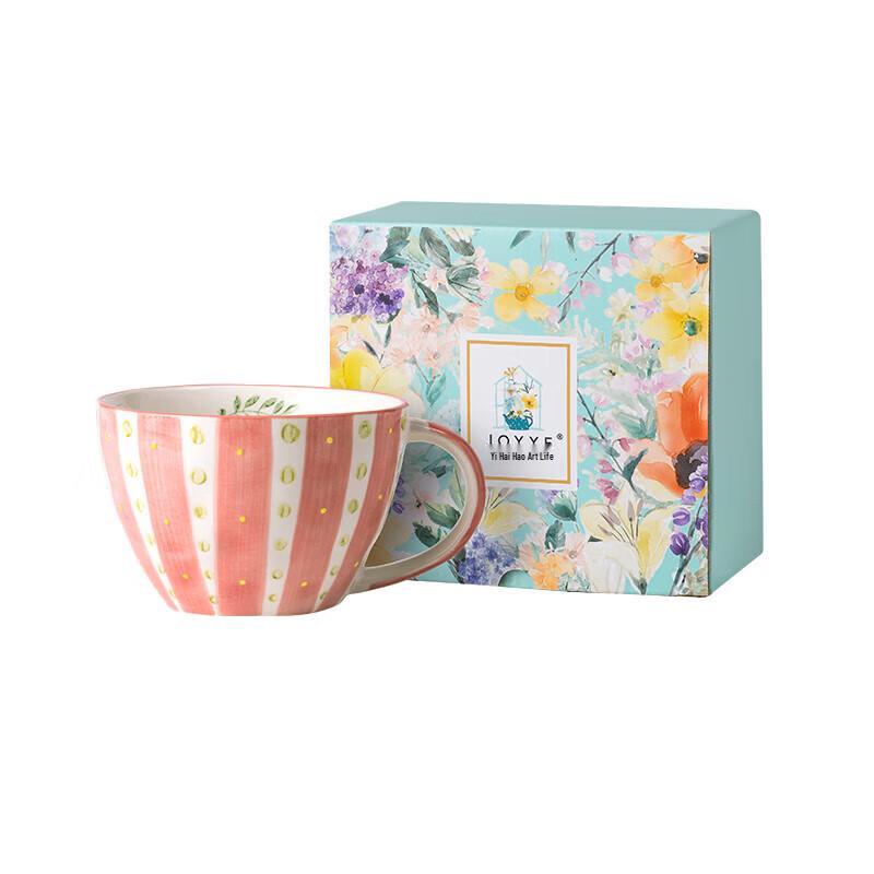 JOYYE Flower & Fruit Melody Hand-Painted Ceramic Mug 380ml
