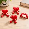 Pencil Holder Rose Design Heart Ornament, 3D Printed Red Pen Rose-shaped with Movable Joints, Desktop Storage Figure for Valentine Day Flexible Joint