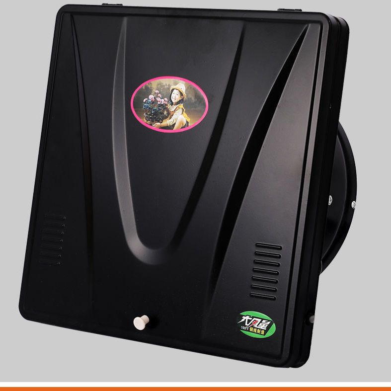 

10inch High Speed Electric Exhaust Fan Kitchen Hanging Wall Window Ventilator Extractor Industrial Ventilation Metal Pipe Fan чёрный