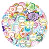 56 Relaxation Color Text Graffiti Stickers Diy Stationery Luggage Waterproof Decorative Stickers
