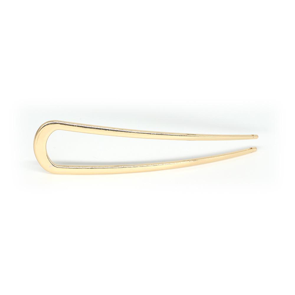 Cross-border Fashion U-shaped Alloy Hairpin for Modern Updos золотой