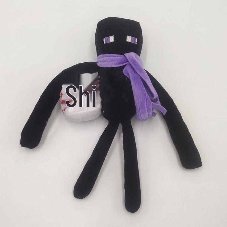 Minecraft Plush Toy Set: Pink Pig, Sitting Wolf, Creeper, Zombie, Ender Dragon, Panda Figures