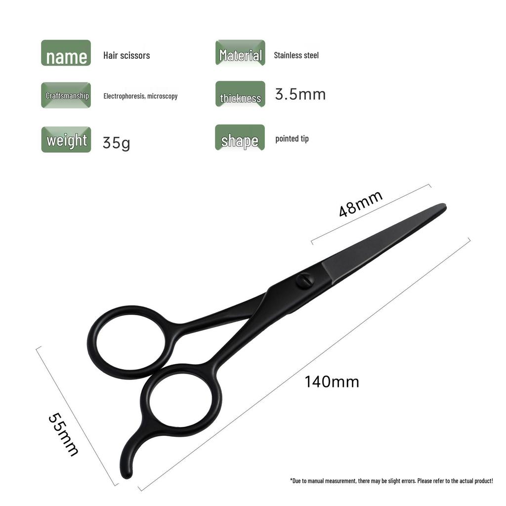 5-inch Black Professional Thinning Shears for Hair and Pet Grooming