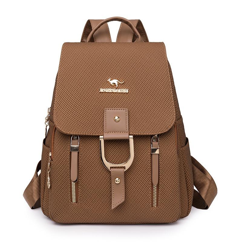 Fashionable Soft Leather Large-capacity Travel Backpack, Dual-purpose Single-shoulder Schoolbag Casually