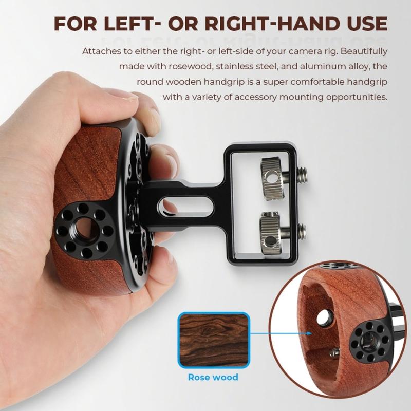Ergonomic Camera Wheel Side Handle With Construction And Improved Comfort For Prolonged Shoots