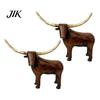 Vintage Aesthetic Home Accessories Longhorn Bull Sculpture, Rustic Farmhouse Animal Figurine, Western Style Pastoral Shelf Display Decorative