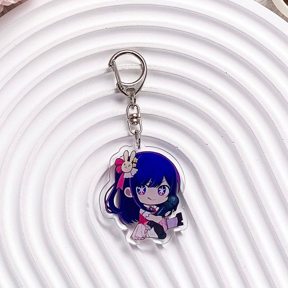 Anime Characters Oshi No Ko Acrylic Car Keychain Accessories Bag Charm Cute Cartoon Backpack Pendant Keyring Gifts For Friends