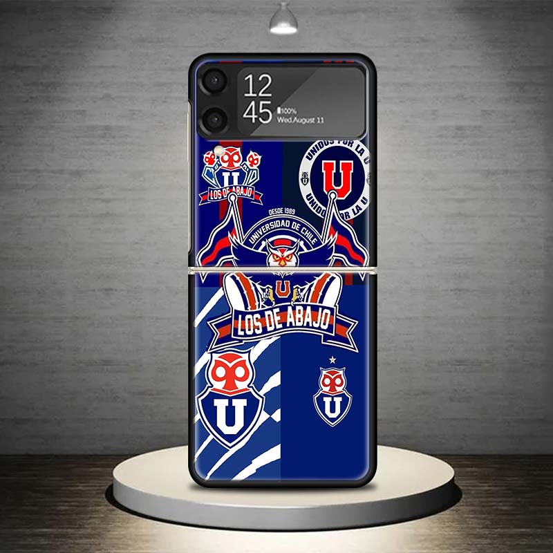 De Chile U-University Logo Phone Case For Samsung Galaxy Z Flip 7 6 5 4 3 5G Shockproof Cover Z Flip7 Flip6 ZFlip5 Flip3 Flip4 L