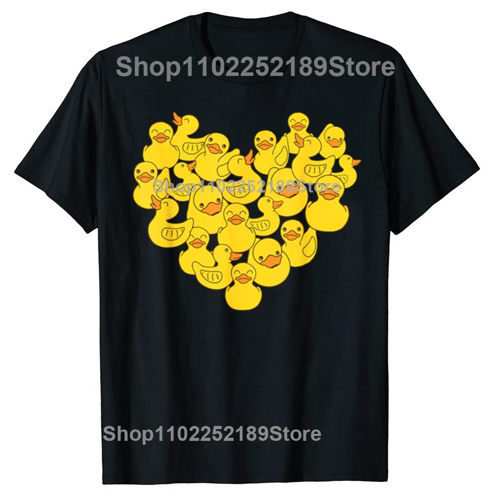

Смешная Утка Сердце Символ Любовь Графический Футболки Мужские Женские Мода Повседневный Большой Размер Футболка 100% Хлопок Свободный Любитель Уток Футболка M