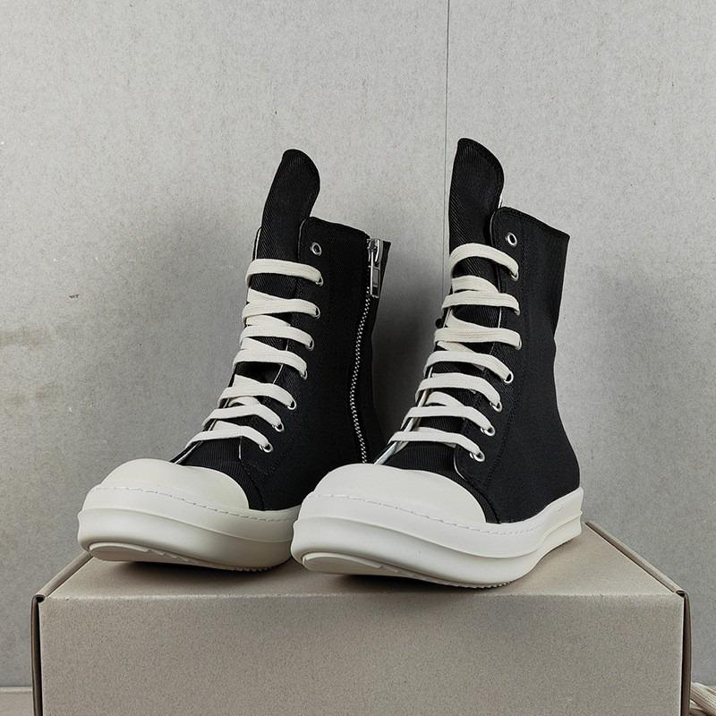 Men's high-top shoes platform canvas shoes zipper casual cloth board shoes trendy men's shoes summer women