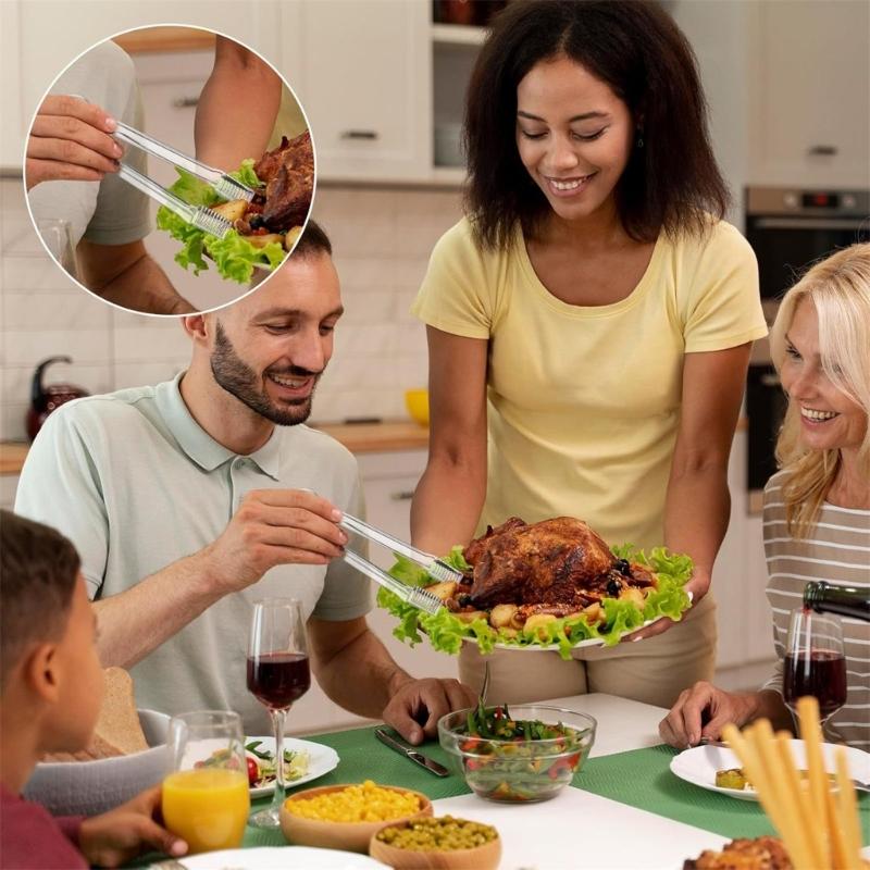 10Pcs Food Safe Plastic Ice Tongs For Beer Beverages Sugar Miniature Hygienic Kitchen Buffets Serving Tongs Barbecue Tool