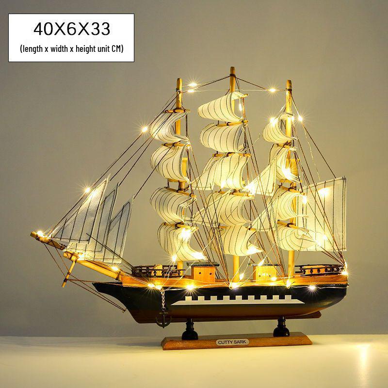 Oturma Odası veya Açılış Töreni İçin Mezuniyet Sezonu Ahşap Yelkenli Süsü