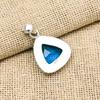 Blue Topaz Gemstone Handmade 925 Sterling Silver Jewelry Pendant For Wedding Gift