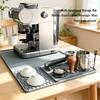 Food-Grade Silicone Coffee Machine Mat: Square Two-in-One Draining & Tamping Tray for Bar Counter.