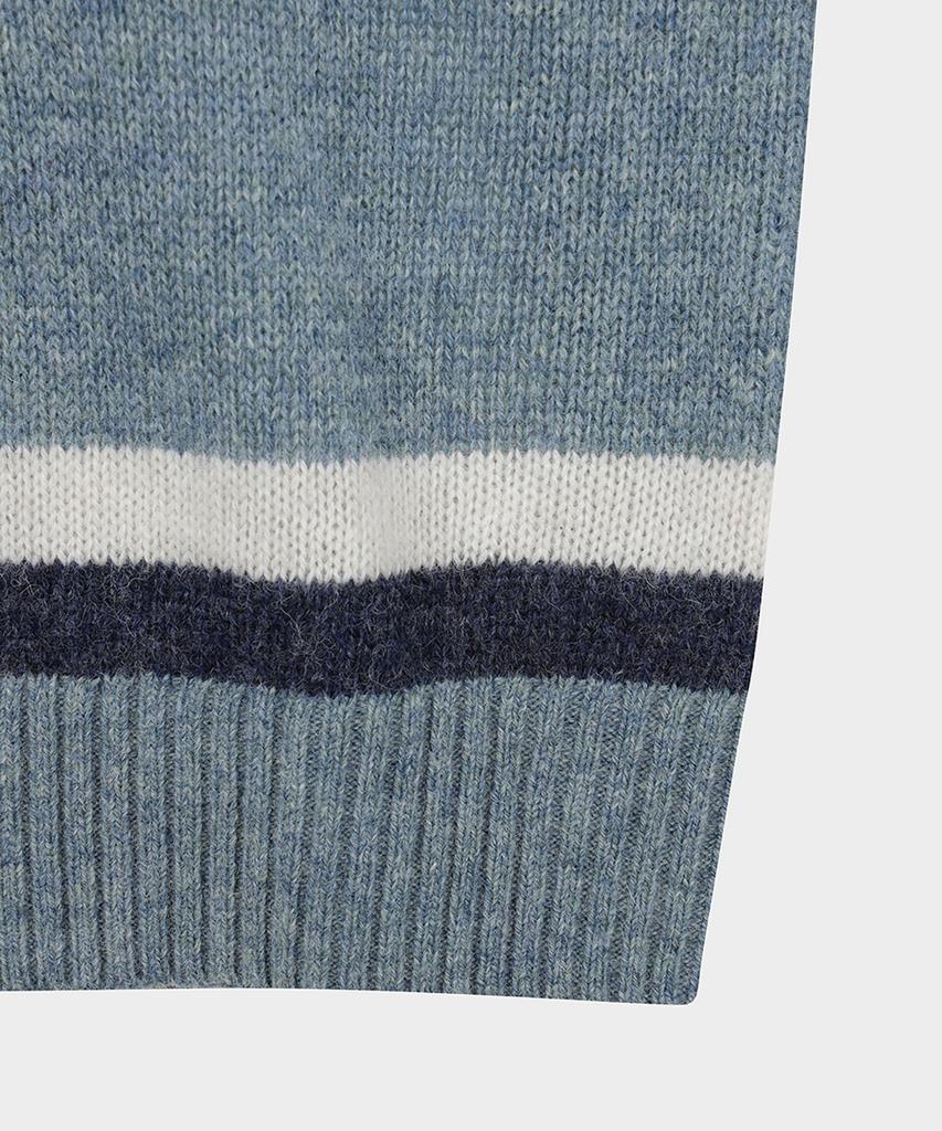 BROOKS BROTHERS Tennis V-Neck Sweater (Blue) (Bbwnmf4523Mef)