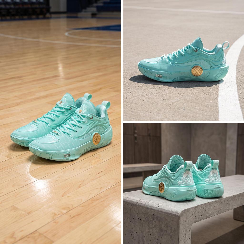 Li-Ning Way of Wade 12 Low Liberty Classic Verde Chiaro Sneakers da Uomo Oro ABAV085-16