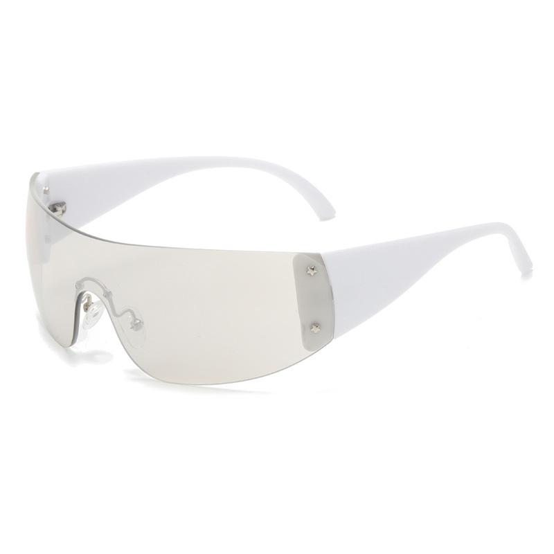 New Retro Women Sunglasses Fashion Trendy Frameless UV Resistant Outdoor Cycling Sunnies