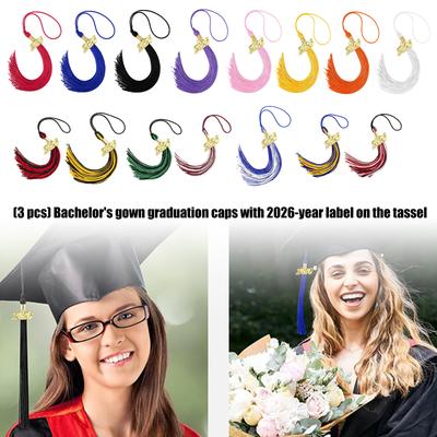 Rayon Graduation Tassels 2026 Year Identifier Easy Installation For Cap And Craft Projects