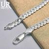 925 Sterling Silver 6mm Side Chain Bracelet Fashionable Wedding Jewelry