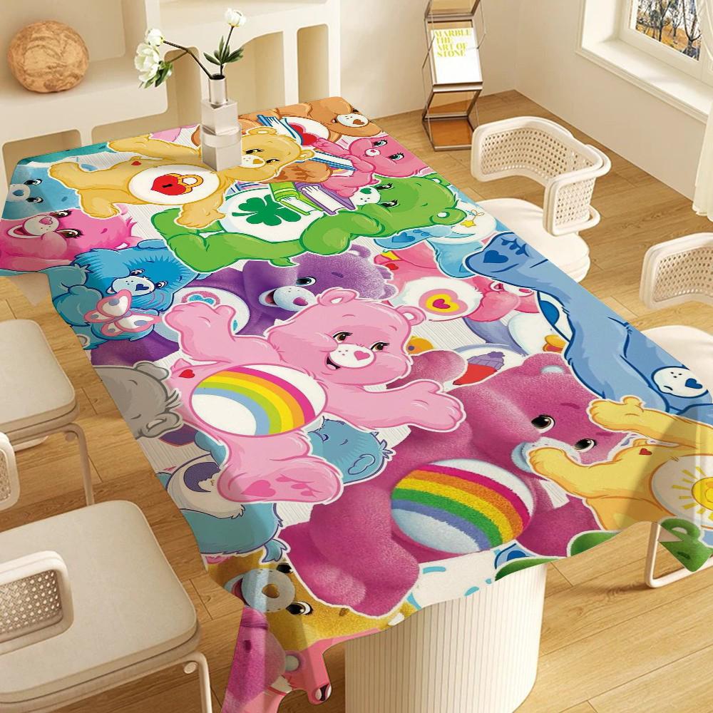 C-Care-B-Bears Tovaglia Rettangolare Decorazione Tavola Riutilizzabile Impermeabile Tessuto per Tavolo da Cucina e Sala da Pranzo Decorazione Festa Festiva