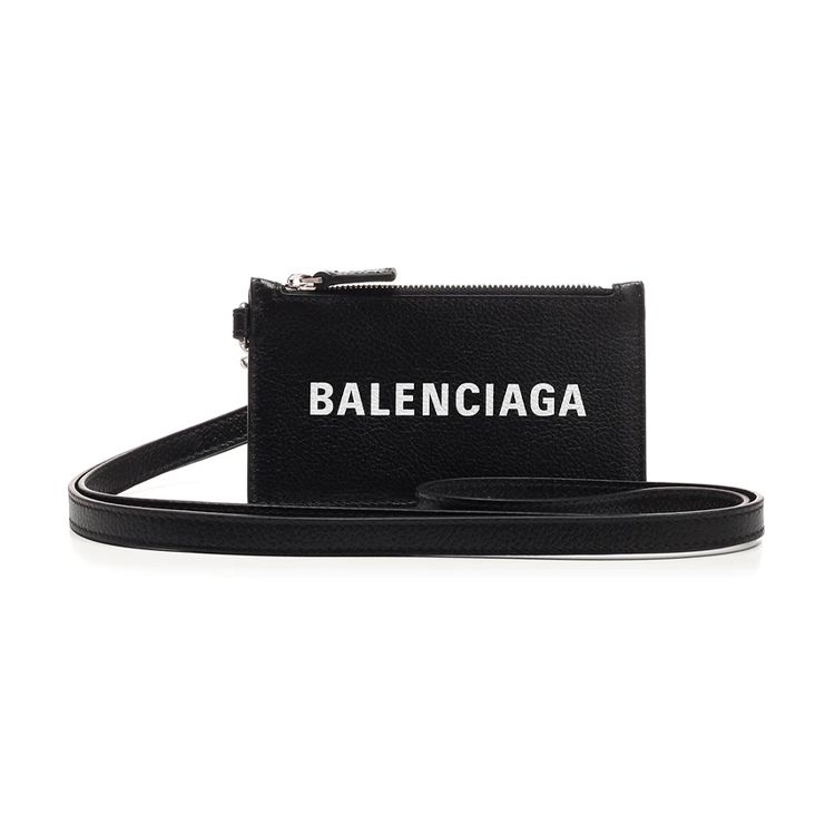 Balenciaga Logo Buchstaben Kartenhalter Münzbörse Geldbörse Damen Geldbörsen Schwarz 5945481IZI3-1090