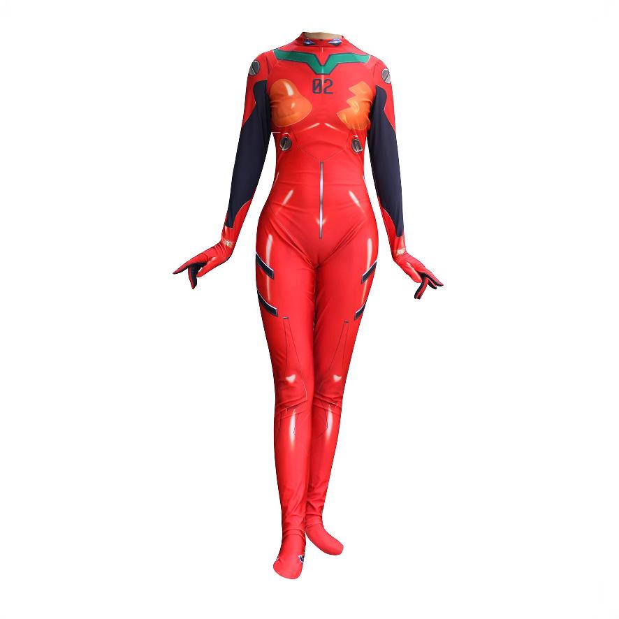 Costume Intero Cosplay Tuta da Battaglia Eva Asuka