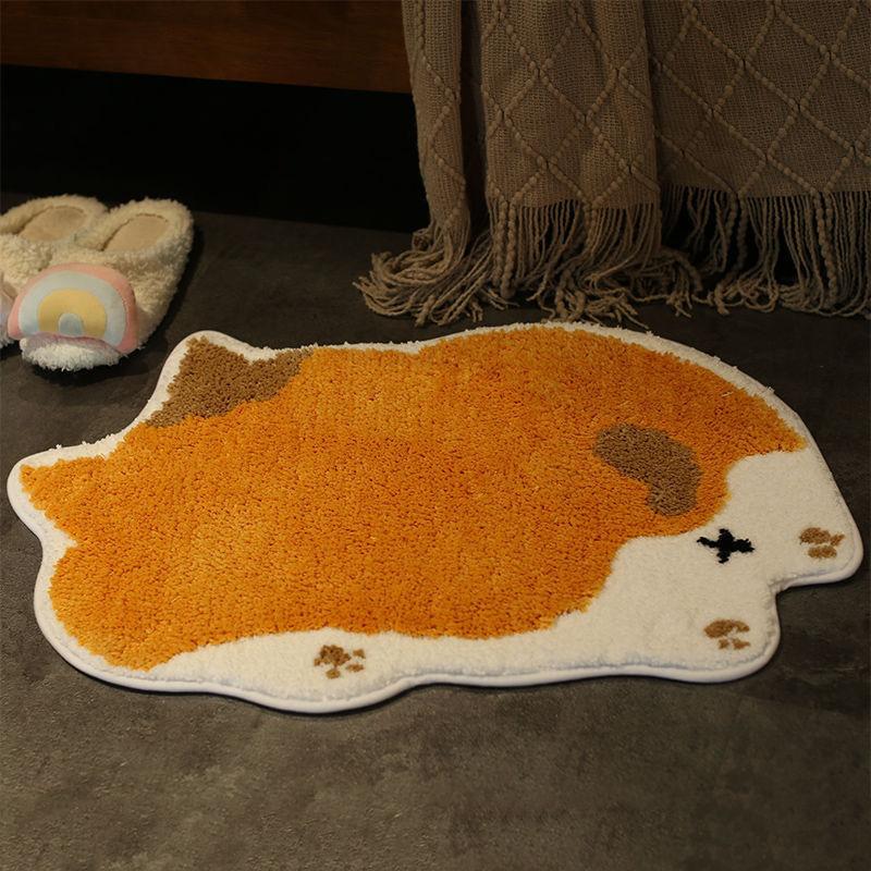 Cartoon Animal Absorbent Non-slip Mat In Bathroom Soft and Thick Foot Mat In Bedroom Door Imitation Cashmere Mat In Bathroom