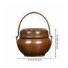 Compact Copper Hand-Held Smoke Burner Classical Style with Domed
