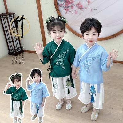 Hanfu Girl Chinese Style Cloth Summer Dress Antique Tang Suit Super Fairy Costume Dress Little Girl Mermaid Princess Skirt Undergarment