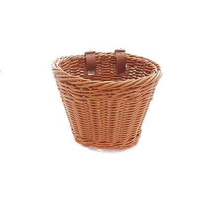 1x Koszyk Rowerowy Retro Pleciony Wiklinowy Koszyk Przedni Rowerowy Koszyk do Przechowywania na Kierownicę